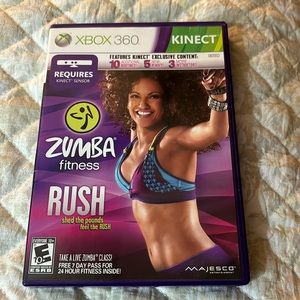 Like new! X box 360 Zumba rush fitness for Kinect